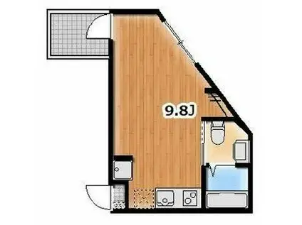 AMBITION見沼(ワンルーム/2階)の間取り写真