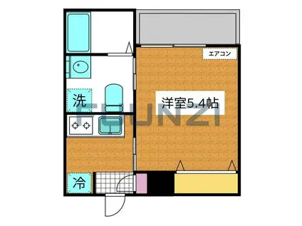 ルレーヴ船橋(1K/3階)の間取り写真