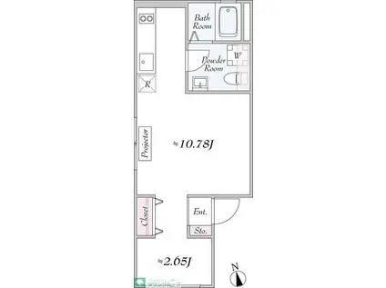 GRADO KAMATA(1LDK/4階)の間取り写真