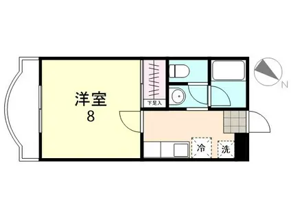 シンフォニア中央(1K/1階)の間取り写真