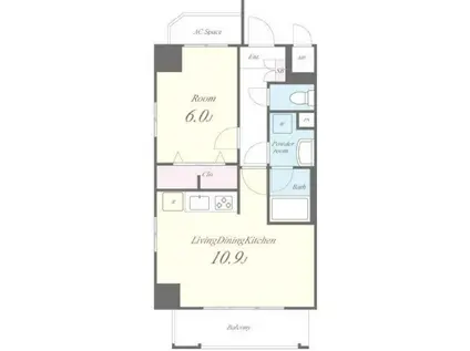 親水令和(1LDK/2階)の間取り写真