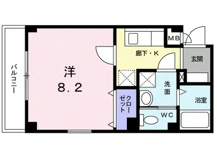 フェリエ―ラ南砂弐番館(1K/3階)の間取り写真