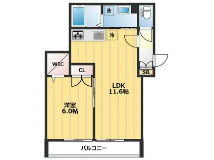 へーベルメゾン六花舎(1LDK/1階)の間取り写真