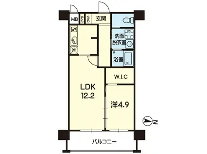 CHAINON飛田(1LDK/6階)の間取り写真