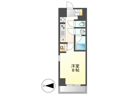 BPRレジデンス丸の内(1K/4階)の間取り写真