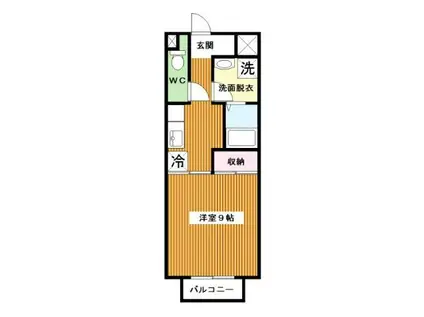 フォレスト(1K/2階)の間取り写真