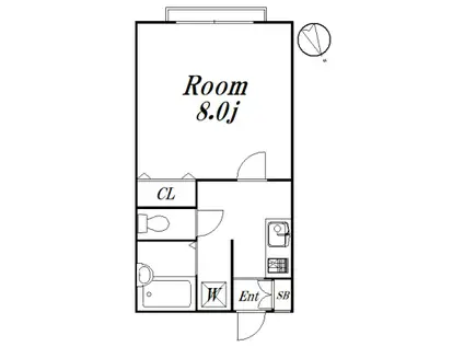 京王線 高井戸駅 フルリノベーション済  無2人入居可(1K/2階)の間取り写真