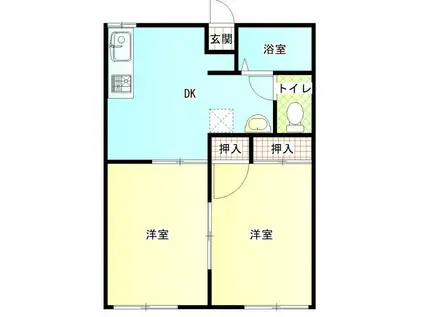 さくらハイツ(2DK/2階)の間取り写真