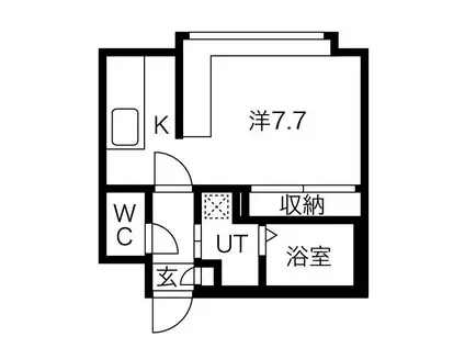 GARERIAH(1K/2階)の間取り写真