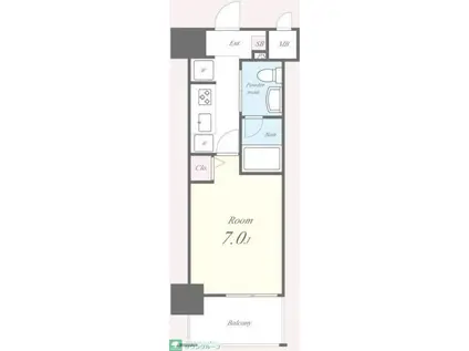 ROOTS GYOTOKU(1K/9階)の間取り写真