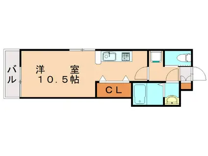 カーサナーシサス(ワンルーム/2階)の間取り写真