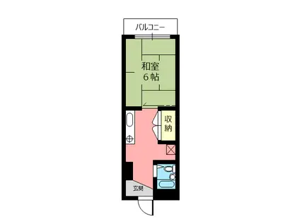 YOTハイツ(1K/3階)の間取り写真