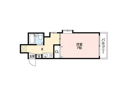 ロマネスク六甲(1K/3階)の間取り写真