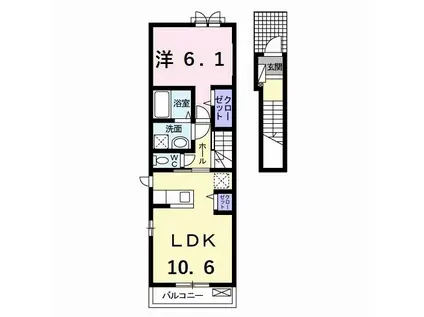 フレシール(1LDK/2階)の間取り写真
