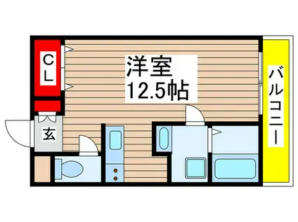 LA SUA CASA.X(ワンルーム/2階)の間取り写真