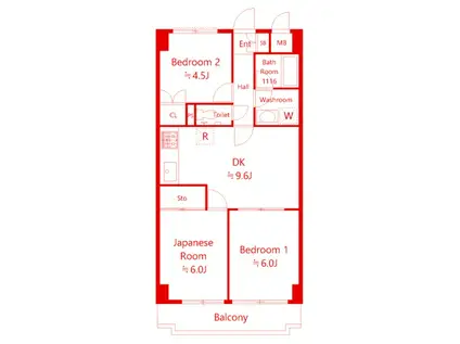 スカイパレス東戸塚(3DK/7階)の間取り写真