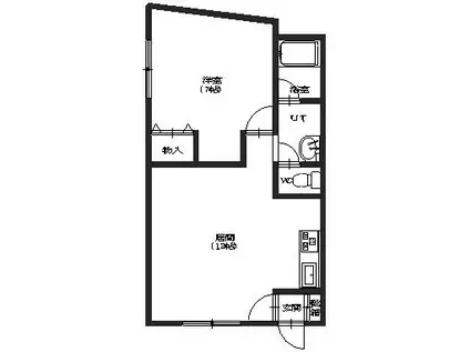 アーバンパレス762(1LDK/2階)の間取り写真