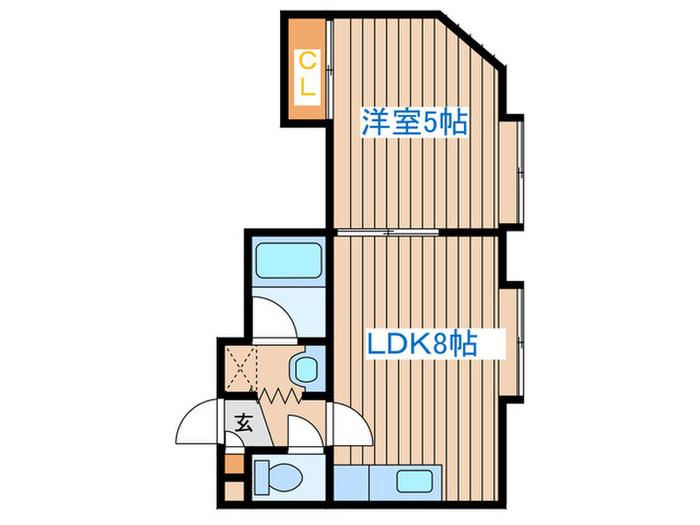 クレセント発寒(1LDK/3階)の間取り写真