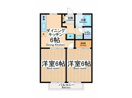 レミネンスタマ(2DK/2階)の間取り写真