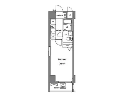 ARTESSIMO ARDITO (1K/9階)の間取り写真