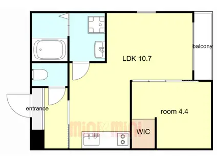 MOVE尼崎開明町(1LDK/3階)の間取り写真