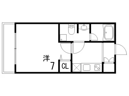 セントレアーバン(1K/8階)の間取り写真