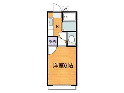 コーポ小金井(1K/1階)の間取り写真