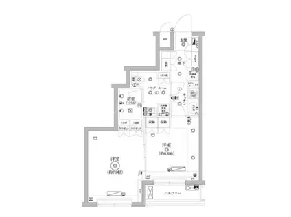 セジョリ鵜の木(2K/4階)の間取り写真