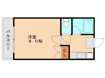 ピュア香椎(1K/3階)の間取り写真