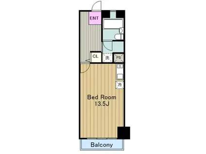 プラザ唐木田(ワンルーム/2階)の間取り写真