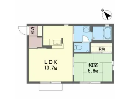 フォーブル377(1LDK/1階)の間取り写真