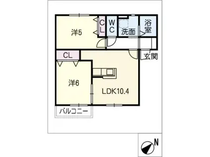 ONES PLACE(2LDK/1階)の間取り写真