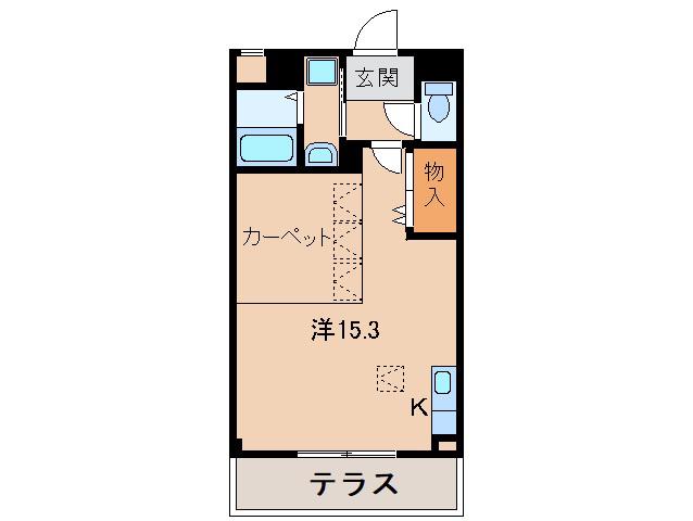 ＪＲ和歌山線 岩出駅 徒歩43分 2階建 築18年(ワンルーム/1階)の間取り写真