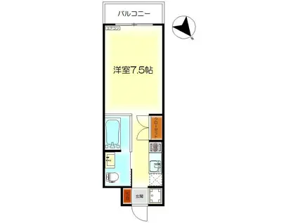 DER STRADA Y2 青山(ワンルーム/5階)の間取り写真