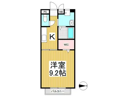 SURPLUS S&K(1K/1階)の間取り写真