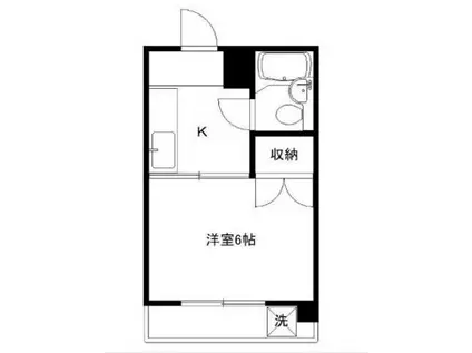 コーポあかね(1K/1階)の間取り写真