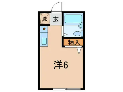 サンステップA(ワンルーム/2階)の間取り写真