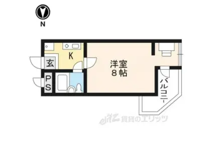 ビラ・アペックス京都竹田(1K/3階)の間取り写真