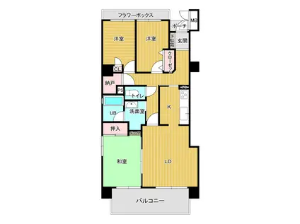 エスポワール堀川(3LDK/5階)の間取り写真