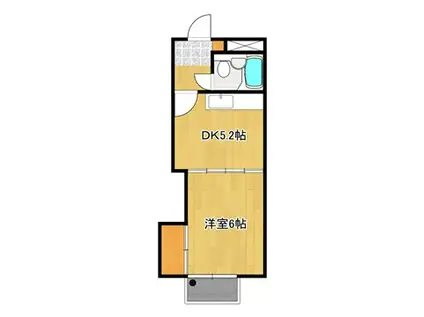 メゾンみさき(1DK/2階)の間取り写真