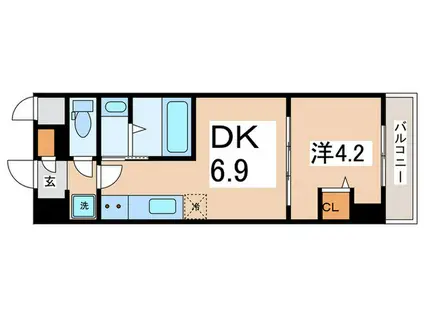 ドムス吉田(1DK/3階)の間取り写真