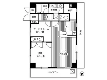 ノーブル横浜岡野公園(1SLDK/5階)の間取り写真
