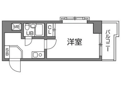 ビエント宮崎台(1K/3階)の間取り写真