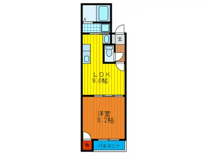 やまびこハイツPART1(1LDK/3階)の間取り写真
