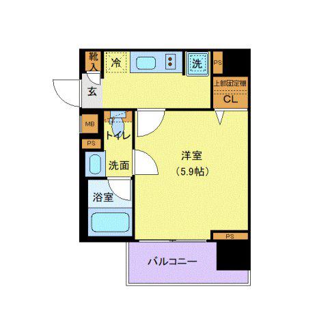 LOG武蔵小杉(1K/3階)の間取り写真