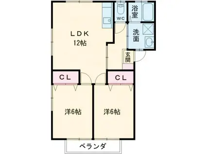 マイストーリーII(2LDK/1階)の間取り写真