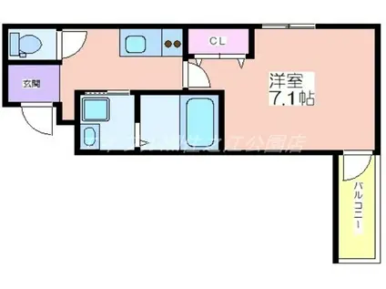 フジパレスあびこVI番館(1K/1階)の間取り写真