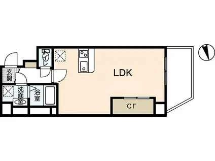 八丁堀 I BLD(ワンルーム/13階)の間取り写真