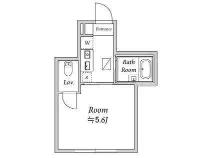 バーミープレイス高井戸(1K/1階)の間取り写真