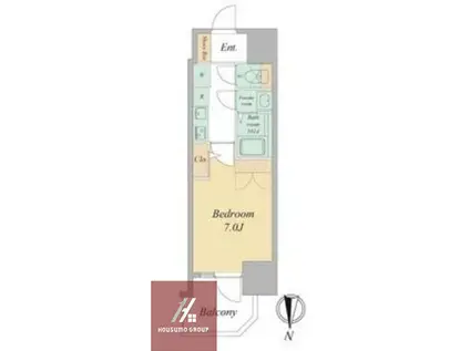 セレニテ東梅田アリエ(1K/14階)の間取り写真